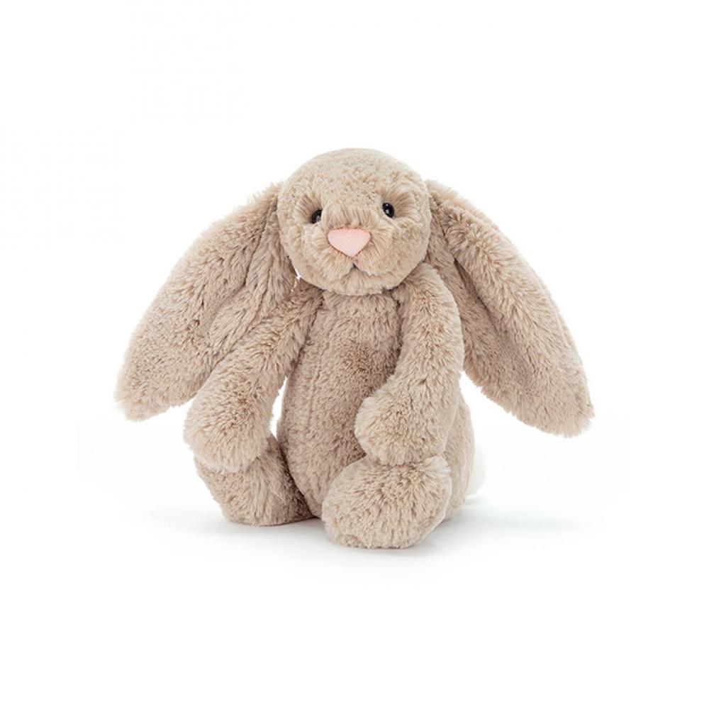 JELLYCAT Bonnie Rabbit Series Classic Shy Beige Brown Bonnie Rabbit Cute Plush Doll 18cm Height