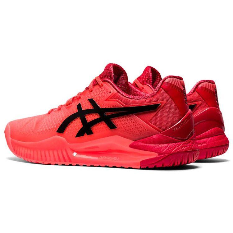 Asics Gel-Resolution 8 Comfortable Fabric Synthetic Leather Low-Top Running Shoes Women Sneaker Red Black 1042A131-701