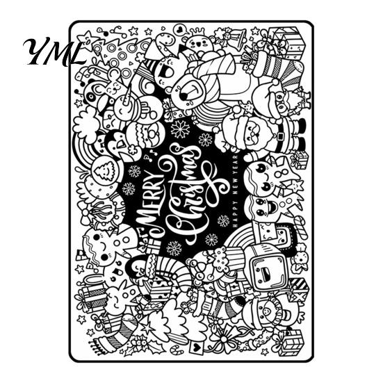 Christmas DIY Coloring Blanket for Kids Adults, Color Your Own Throw Blanket, 39.4" x Educational Drawing Toys Toddlers 55.1" with 24 Markers,