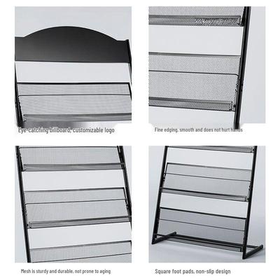 Magazine & Book Display: Floor-Standing Rack for Newspapers, Periodicals, Leaflets, & Promotional Materials