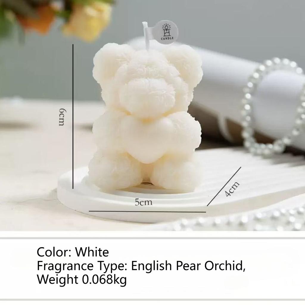 Valentine's Day Rose Bear, Aromatherapy Candles, Ornaments, Wedding Party, Atmosphere, Home Decoration, Gift to Goddess, Styling Candles