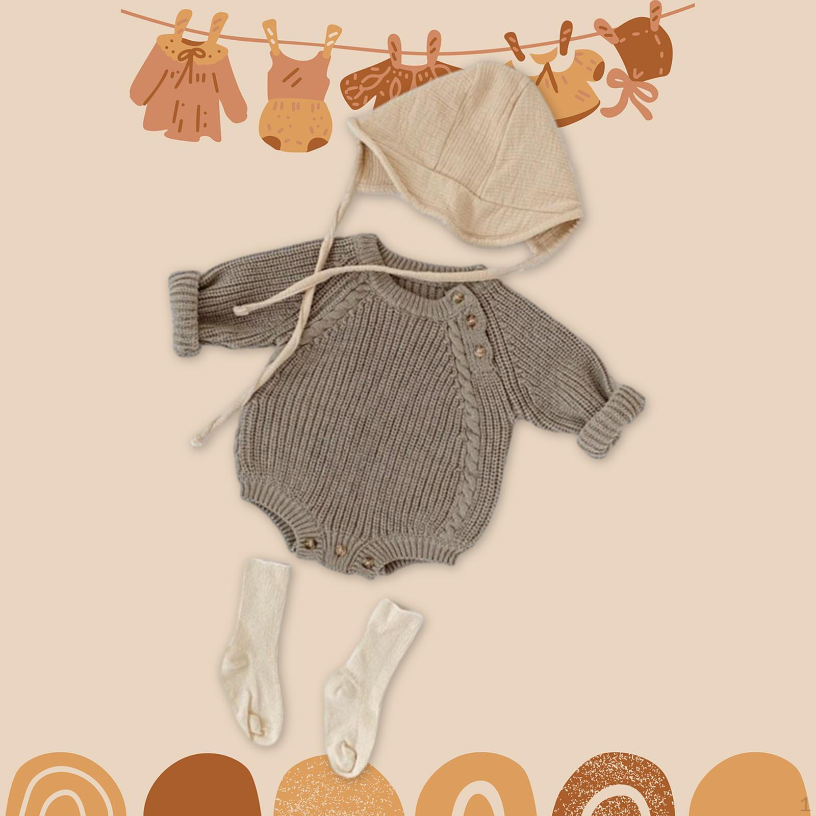 

Kids Jumpsuit with Hat Socks Comfortable for Chinese Year Autumn Outdoor 90 cm