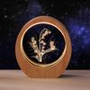 Creative 3D Night Light Wooden Base USB Powered Crystal Desktop Ornament Inner Carving Desktop Decoration Table Decoration