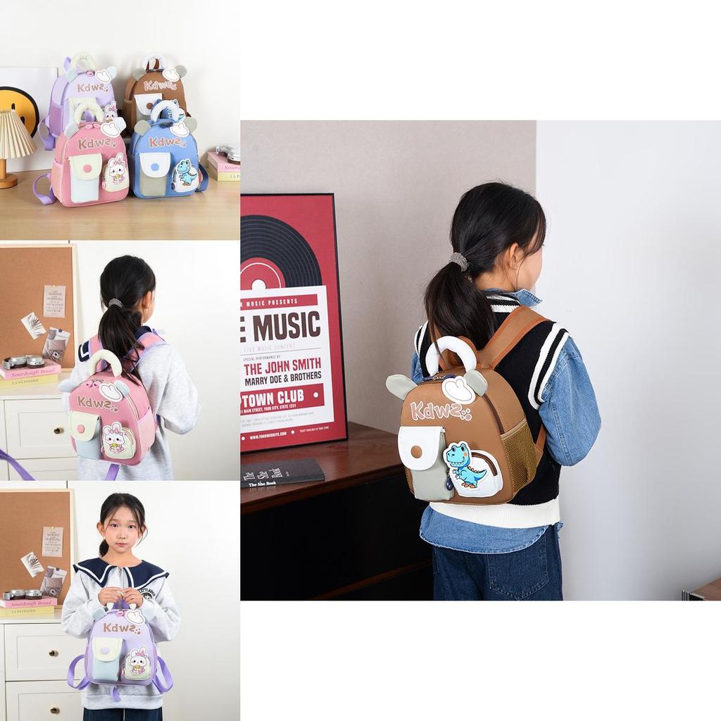 Preschool Girl Boy Backpack With Cartoon Bunny Pattern And Ergonomic Straps