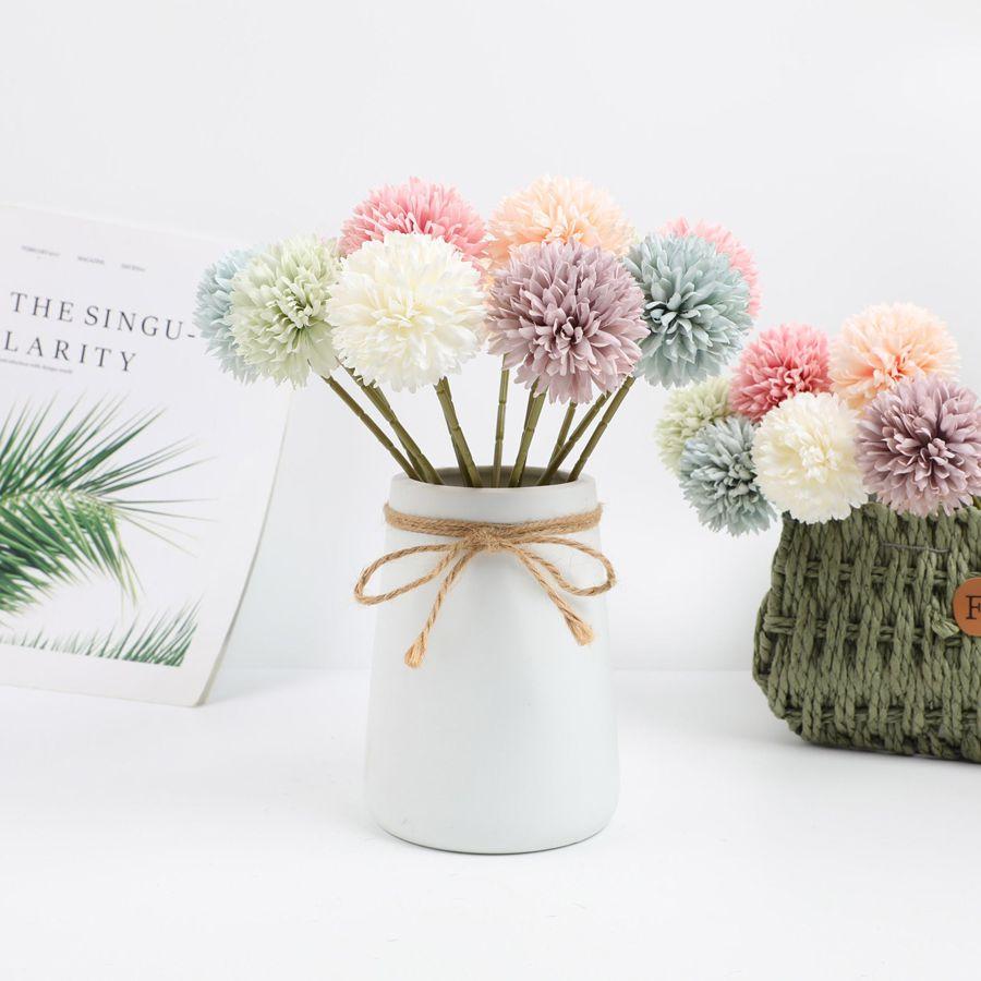 10/20PCS Artificial Flower Silk Dandelion HydrangeaHomeRoom Wreaths Wedding Bouquet Bridal Festival Party Yard Accessories Decor