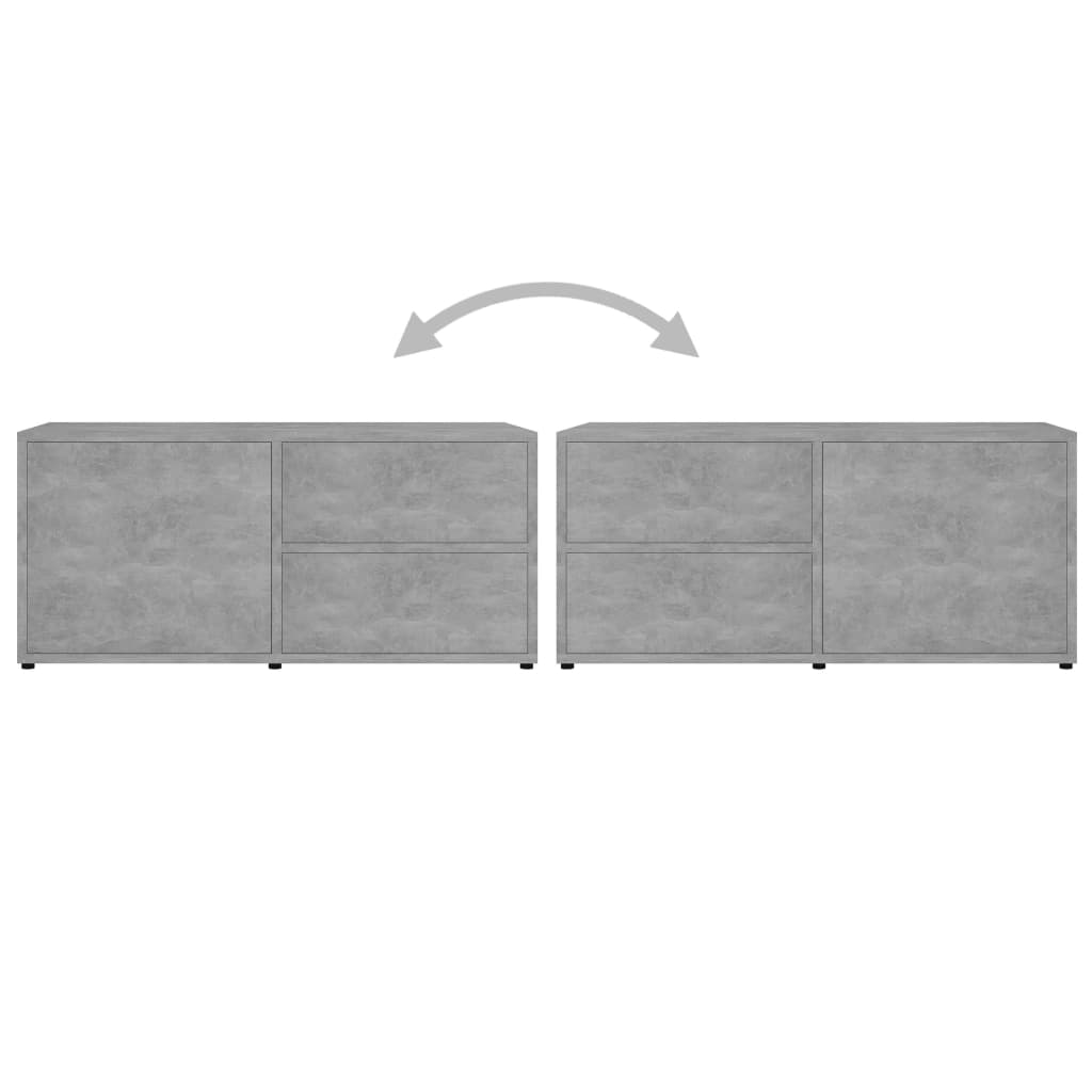TV Cabinet Concrete Grey 80 X 34 X 36 Cm Particleboard