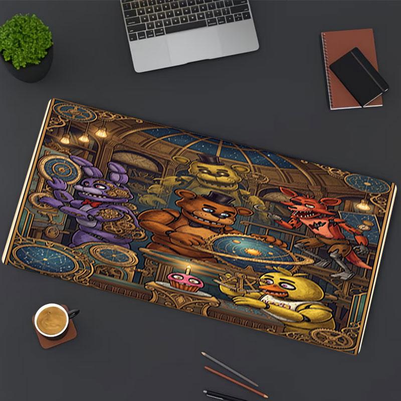 Five Nights at Freddy's Druck-Mauspad, für Tastaturauflage Laptop-PC-Matte für Büro-Heimgebrauch, Schreibtischdekoration, Perfektes Geburtstagsgeschenk für Gamer