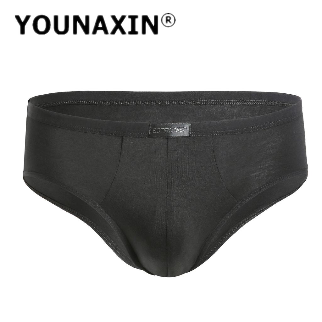 Men's Big Size Briefs Modal Teen Mid-Waist Underwear Sexy Solid Color Underwear Breathable Shorts L XL 2XL 3XL 4XL 5XL