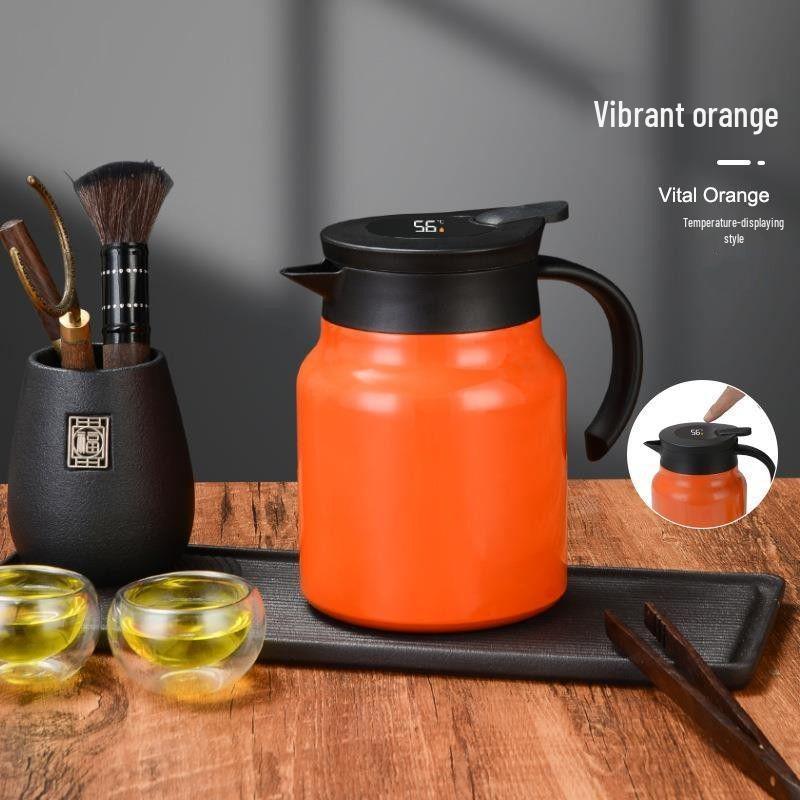 Insulated Stainless Steel Thermos Cup: Large Capacity Water Bottle with Tea and Water Separation for Home Use