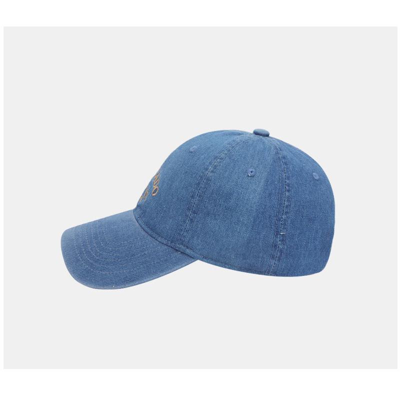 Denim Letter Embroided Baseball Caps For Women Washed Cotton Jeans Adjuatable Cap Casual Oudoor 4 Season Wear Sun Hat For Female