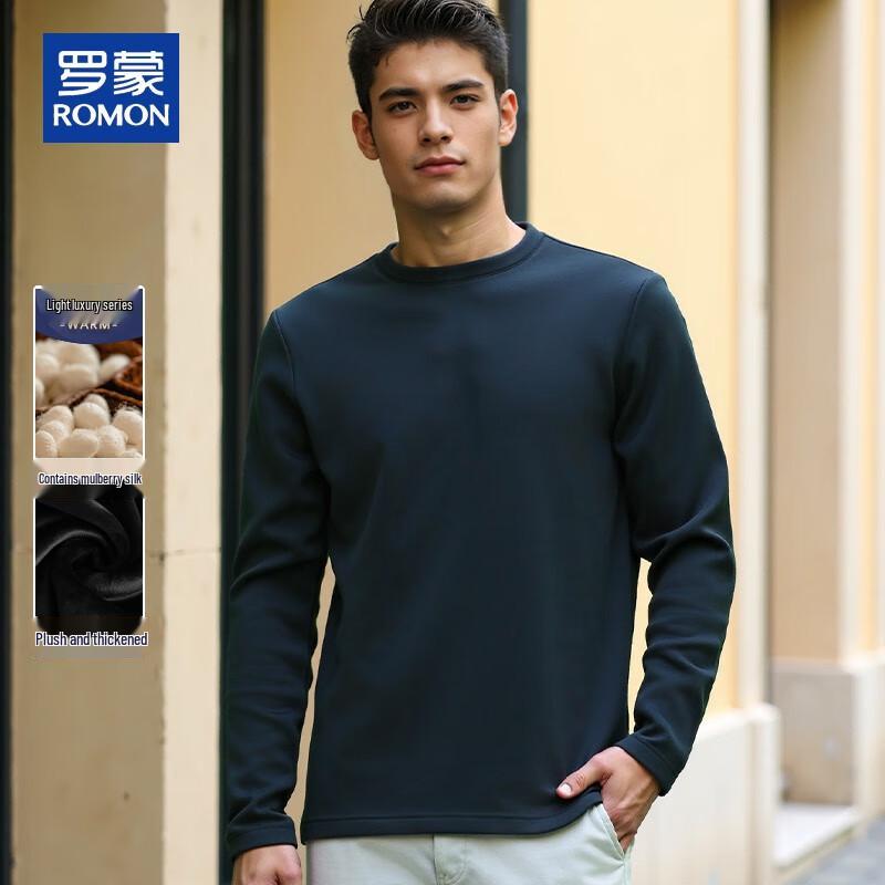 ROMON Men s Thermal Plush-Lined Crewneck T-Shirt 50/L