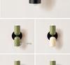 Mid-Century Modern Double-Head Cream Wall Lamp - Creative & Colorful Vintage Design for Nordic Bedrooms