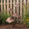 Handcrafted Iron Mushroom Statues Unique Mushroom Figurines Rustproof Garden Stakes Yard Pathway Decoration B03E