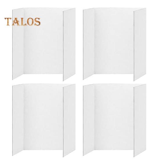 

4 шт., тройные доски для плакатов, маленькие белые презентационные доски, гофрированная доска для показа, тройная панель для бизнес-дисплея 35cm 4pcs