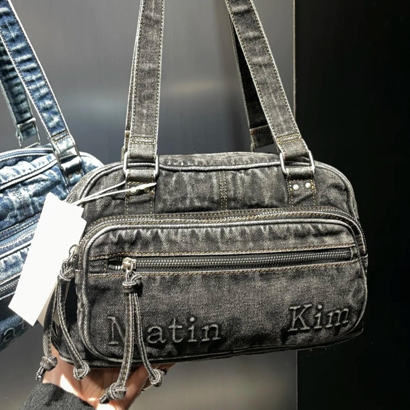 

New Denim Bag Retro Single Shoulder Hand-held Large Capacity Tote Bag