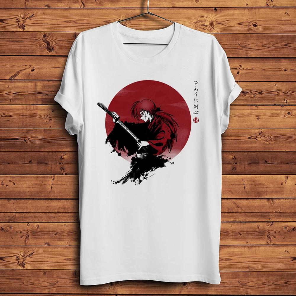 Rurouni KENSHIN HIMURA Samurai Lustiges Anime T-Shirt Unisex Herren Freizeit Kurzarm T-Shirt Unisex Unisexga T-ShirtAtmungsaktiver Druck