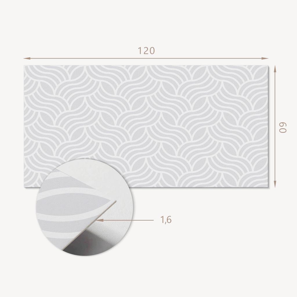 Vinyl Decoration With Print For Tool-Free Assembly 120x60 Cm Waves In a Harmonious Arrangement