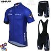1 Men Women Cycling Jersey Set Short Sleeve Breathable Mesh Bike Riding Outfit Sportswear Strava Design