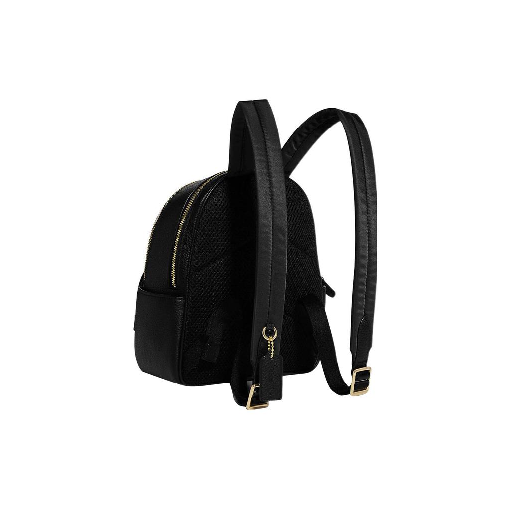 COACH Court Textile, Leather Backpack Small Women's Black C8603-IMBLK