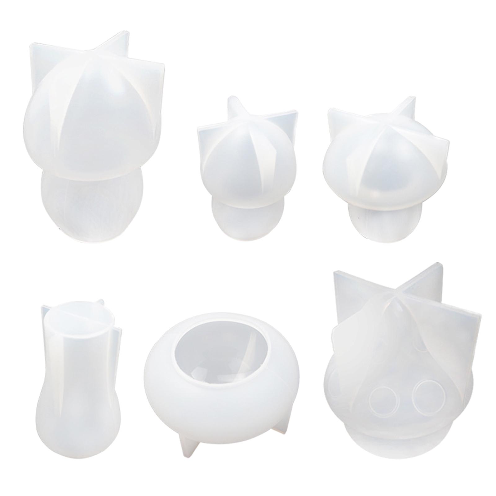 

6 шт. грибной орнамент ремесла силиконовые формы эпоксидная форма для ювелирных изделий смола литье форма для подвески подходит для поделок своими руками