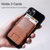 Phone Pocket Wallet Case PU Leathe Cell Phone Pouch Portable Phone Bracket  Phone Accessories