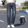 Playboy Men's Loose Straight Thin Retro Jeans
