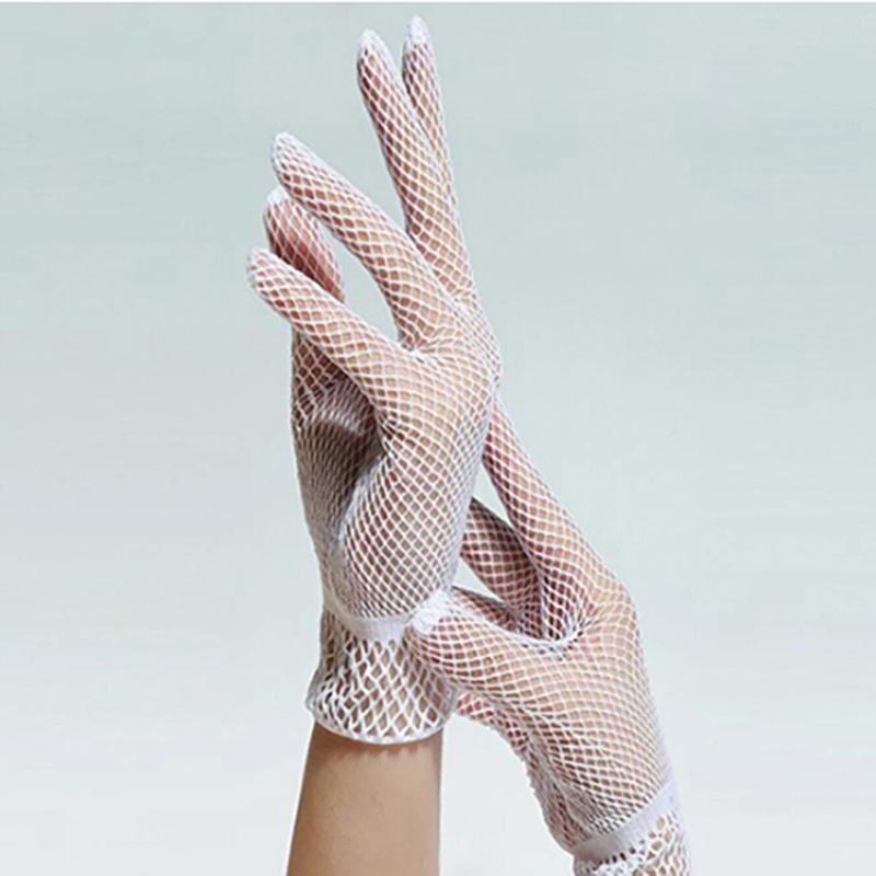 

New Fashion Women Lace Party Sexy Gloves Full Finger Sunscreen Gloves Girl Mittens Gloves Wedding Dress Driving Accessory Gift білий