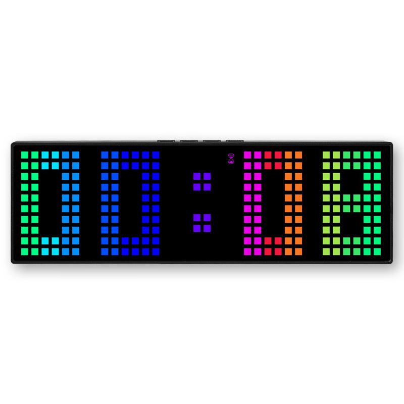 Creative RGB Clock New Alarm Clock Stand Hanging Dual-purpose Clock Simple Digital Clock LED Colorful Clock