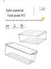 Food Grade Plastic Storage Box with Lid for Refrigerator/Freezer - Rectangular Container for Fruits & Vegetables