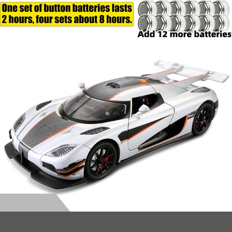 1:24 KNSG One:1 Limited Edition Hypercar Alloy Model Metal Diecast Car Sound And Light Pull Back Toy Holiday Present For Friend