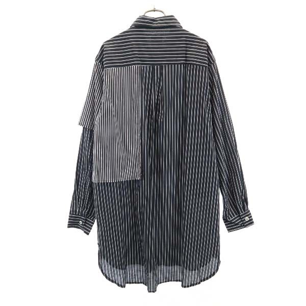 Unused VAST222 19ss Made In Japan Stripe Long Sleeve Shirt 2 Black Men's Used