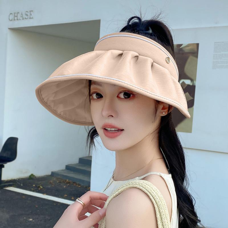 Shell Sunscreen Empty Top Hat Women's Summer New Headband Sun Hat Outdoor Travel Sun Hat Adjustable Beach Hat