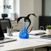 Stable Base Dragon Statue 3D Printed Fire-Breathing Statue, Mystical Figurine with Flame Unique Fantasy Home Decor Base, Desktop Ornament for