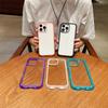 New Solid Color Border Four Corner Anti Fall HD Transparent Bumper Phone Case For iPhone 17 Pro Max Air 15 12 13 14 16 Pro Max