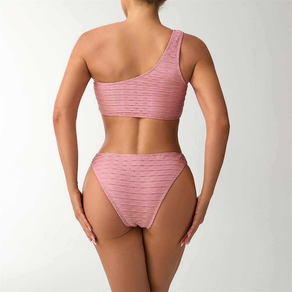 Women's One-shoulder Bikini Two-piece Swimsuit For The Beach