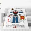 Mazinger Z Robot Tranzor Z Merch Blanket Velvet Textile Decor Bedding Koji Kabuto Robots Throw Blankets Cozy Super Soft