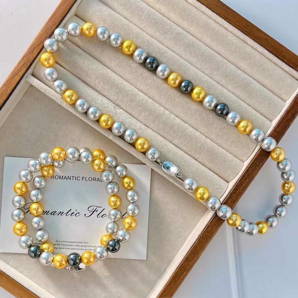10Mm Maillard High Quality Artificial Crystal Pearl Clavicle Chain Necklace