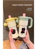 Creative Kitten Thermos Cup: Portable, Large Capacity, Cute Design with Handle for Girls