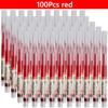 3-100 Pcs Straight Liquid Ball Pen Signature Gel Pen 0.5mm Black Blue Ink School Office Ball Pen School Office Supplies Writing