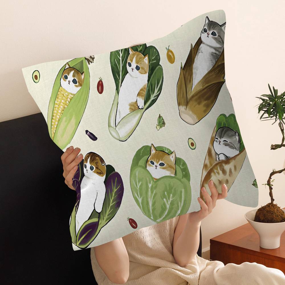 Fashion Luxury Cute Mofusand Cat Cushion Cover Pillow Cover Decor Pillowcase Printed Cushion Case For Couch