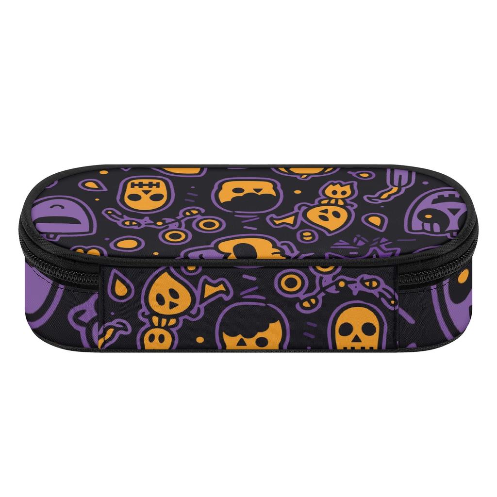 Pencil Case Large Capacity Full Zipper Closure 300D Polyester with Main Compartment Mesh Pocket and Pen Slots for Everyday Study