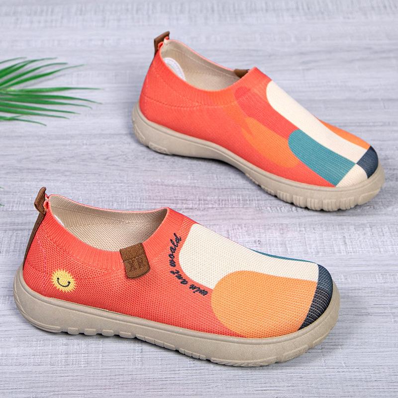

Lazy shoes are light and comfortable, mix and match wind knitted breathable shoes, soft women s casual shoes 40