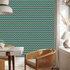 Sea Zigzag and Brown Wallpaper for Living Room and Bedroom 50x1000