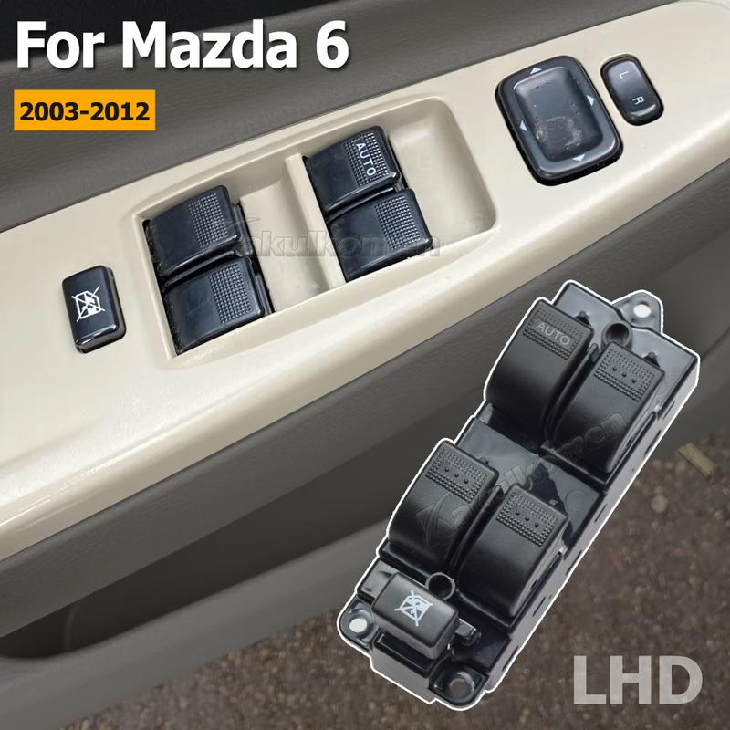 Car Front Left Side Electric Power Window Master Switch Control Button LHD For Mazda 3 6 FML Premacy GJ6A-66-350A GJ6A66350A
