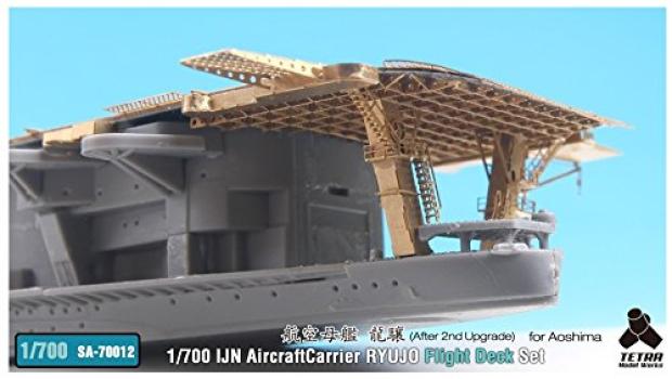 Tetra Model Works Japanischer Marine-Flugzeugträger Ryujo, Flugdeck, komplettes Set für Schiff der Kompanie A, Zubehörteile-Set, Plastikmodellbauteile SA7012, 1/700