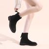 Loose Soft Leather Women's Boots Soft Elastic Sole Not Tired Feet Warm Breathable Thick Bottom Height Increase Fashion Comfortable Martin Boots