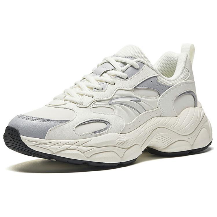 Anta Chaussures Casual Basse Cheville Polyvalentes Confortables Antidérapantes Résistantes à l'Usure Little Millennium Homme Blanc Gris 112518812-8