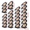 Multi Layer Slanted Insert Design Footwear Rack Easy Access Organized Placement Solution Vertical Shoe Rack
