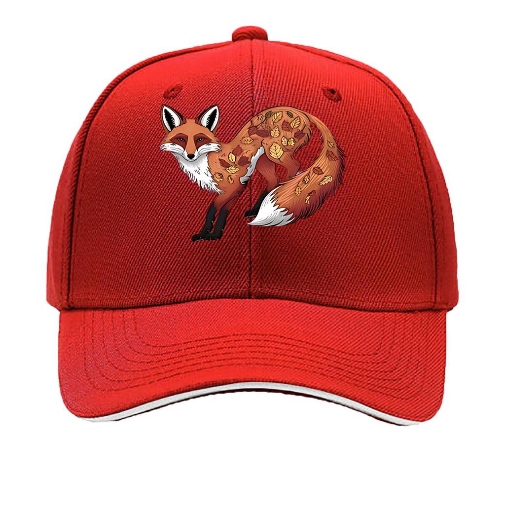 Autumn Leaf Patterned Fox Home Decor Hip Hop hat Fashion Outdoor Sports Sandwich Baseball Cap