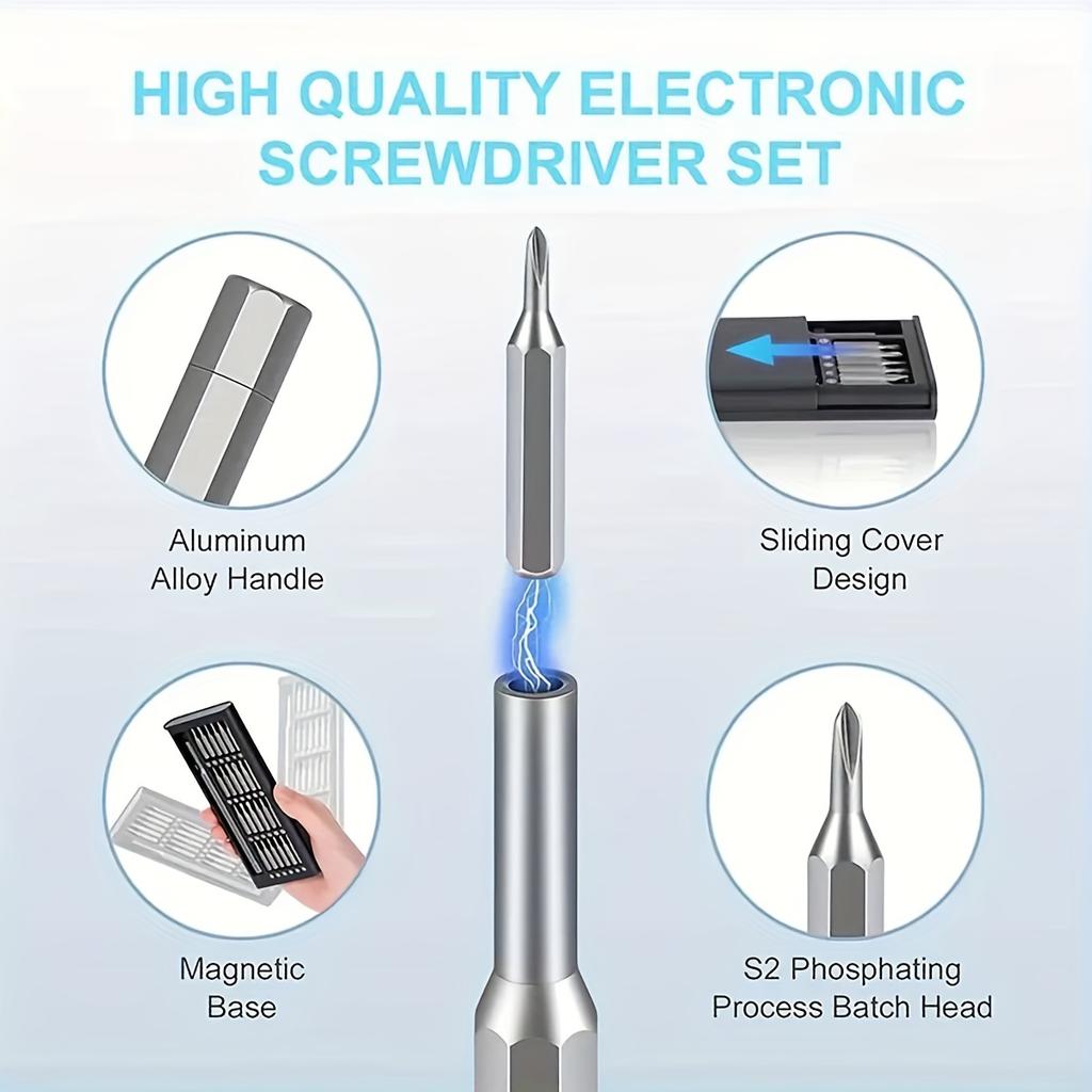 24 in 1 Small Screwdriver Set, Precision Screwdriver Set, Repair Tool Kit with Case Screwdriver Set for Electronics, Gameconsole